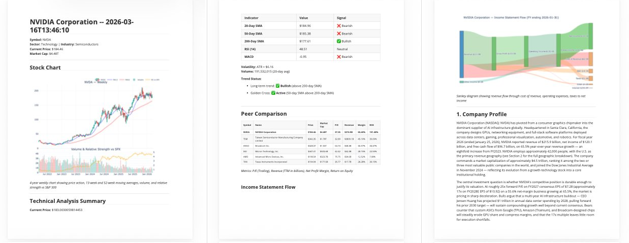 Stock Research Agent screenshot
